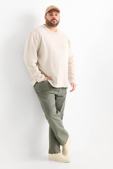 Hommes - Pantalon - regular fit - vert foncé
