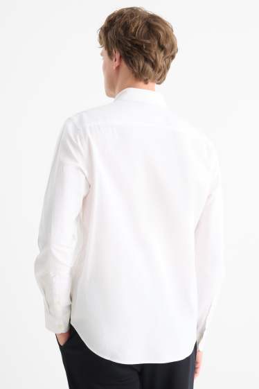 Pánské - Košile - regular fit - button-down - krémově bílá