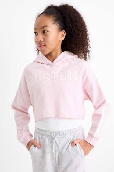 Children Girls - Boston - set - hoodie and top - 2 piece - rose
