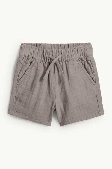 Bébés garçons - Tenue pour bébé - 2 pièces - finition texturée - gris