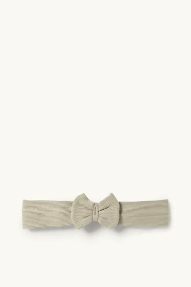 Bebeluși - fete - Floricele - compleu bebeluși - 3 piese - verde deschis