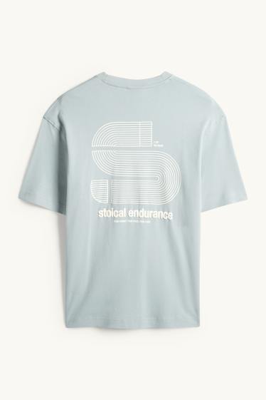 Hommes - Haut de sport - relaxed fit - bleu clair