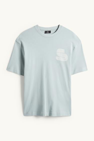 Hommes - Haut de sport - relaxed fit - bleu clair