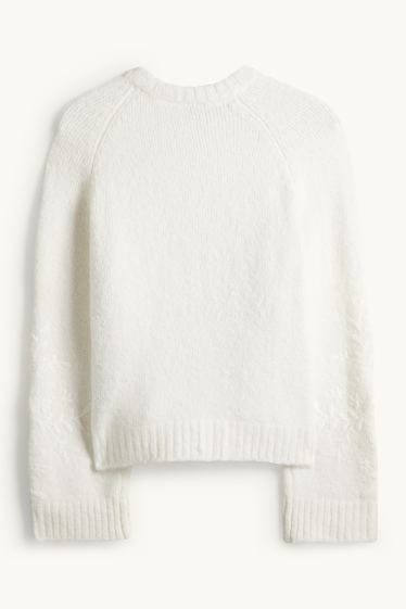 Femei - Pulover - alb