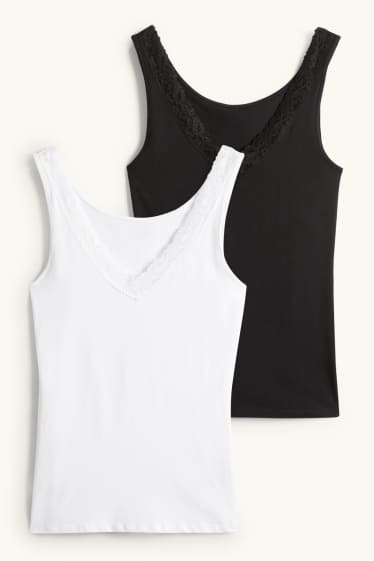 Femmes - Lot de 2 - caracos - noir / blanc