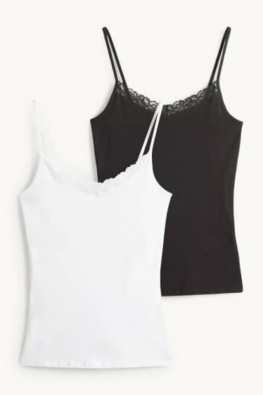 Femmes - Lot de 2 - caracos - noir / blanc