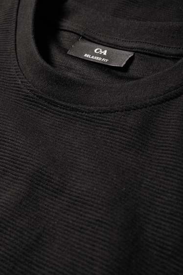 Hommes - T-shirt - relaxed fit - noir