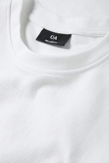 Hommes - T-shirt - relaxed fit - blanc