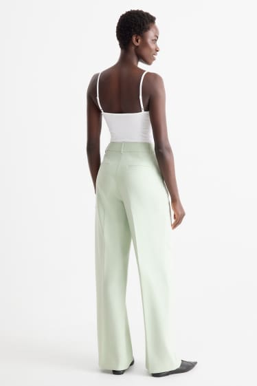 Mujer - Pantalón de oficina - mid waist - regular fit - verde menta