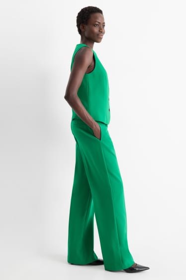 Femmes - Pantalon de bureau - mid waist - regular fit - vert