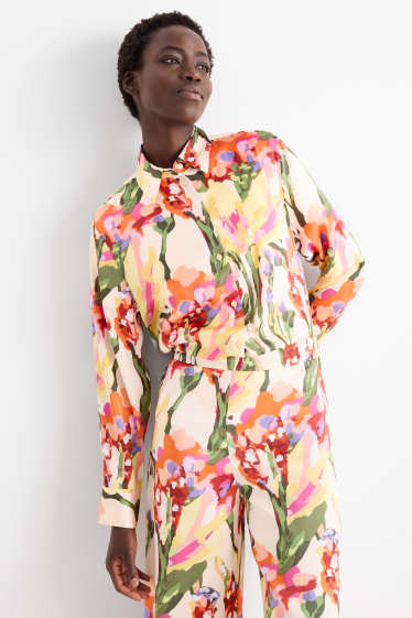 Damen - Bluse - geblümt - bunt