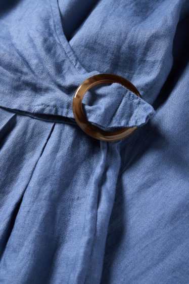 Children Girls - Linen jumpsuit - blue