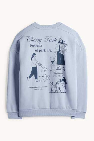 Damen - Oversized-Sweatshirt - blau