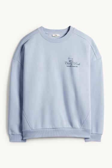 Damen - Oversized-Sweatshirt - blau