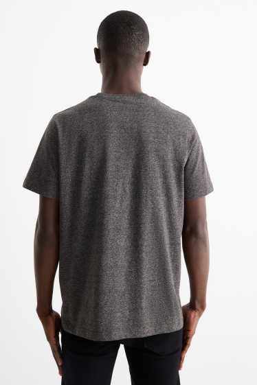 Men - T-shirt - regular fit - gray-melange