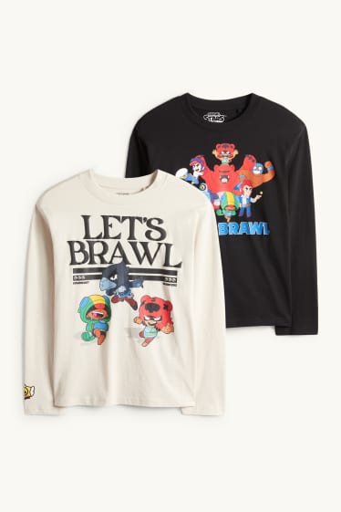 Children Boys - Multipack of 2 - Brawl Stars - long sleeve top - black / beige