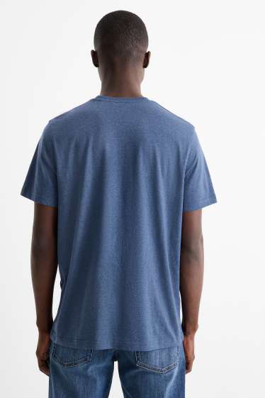 Men - T-shirt - regular fit - blue-melange