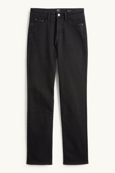 Femmes - Straight jean - mid waist - shaping jean - noir