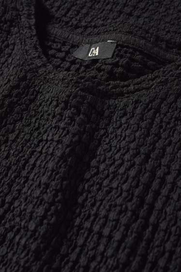 Femei - Tricou - regular fit - structurat - negru