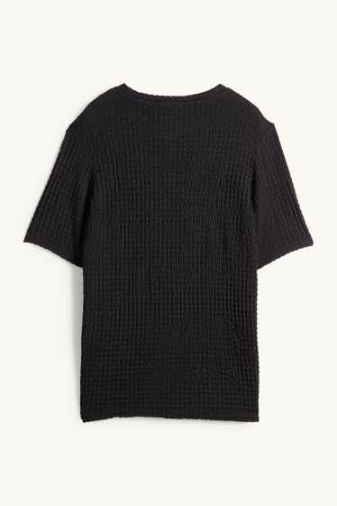 Femei - Tricou - regular fit - structurat - negru