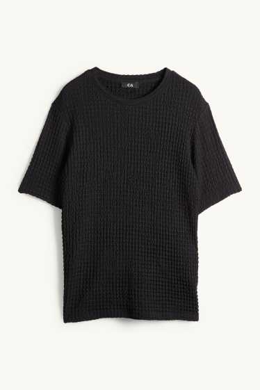 Femei - Tricou - regular fit - structurat - negru