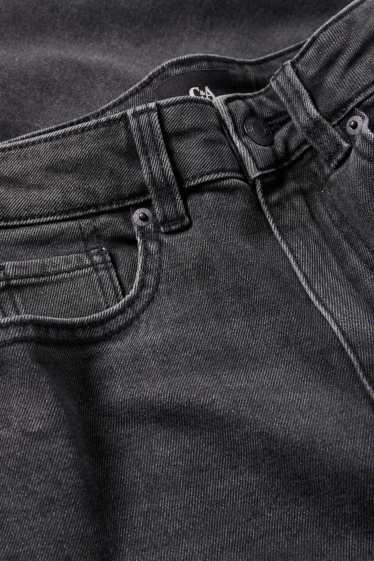 Damen - Bootcut Jeans - High Waist - dunkeljeansgrau