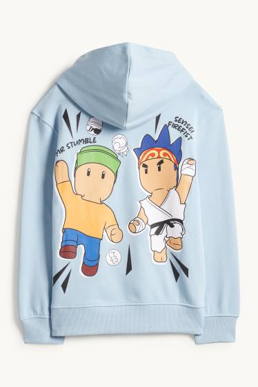 Kinderen: jongens - Stumble Guys - hoodie - lichtblauw
