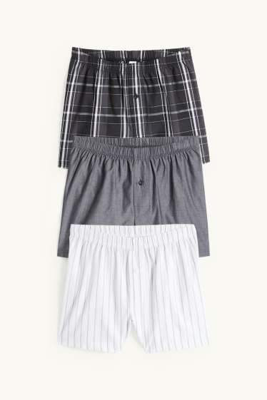 Copii - Băieți - Multipack 3 perechi - boxeri - alb / negru