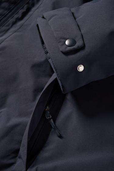 Damen - Jacke mit Kapuze - gefüttert - wasserabweisend - dunkelblau