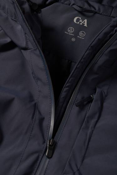 Damen - Jacke mit Kapuze - gefüttert - wasserabweisend - dunkelblau