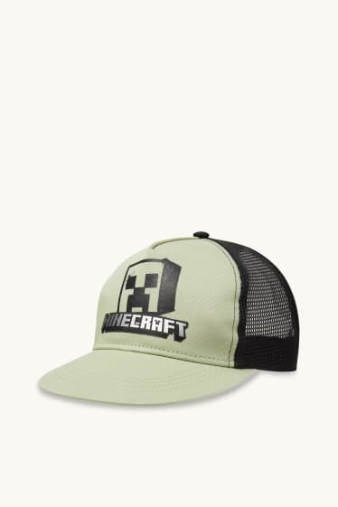 Enfants garçons - Minecraft - casquette de baseball - effet réfléchissant - vert clair