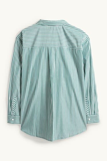 Femmes - Chemisier - à rayures - vert / blanc crème