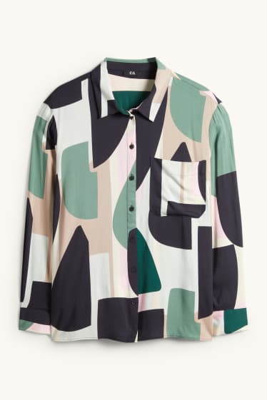 Donna - Blusa - fantasia - verde scuro / nero