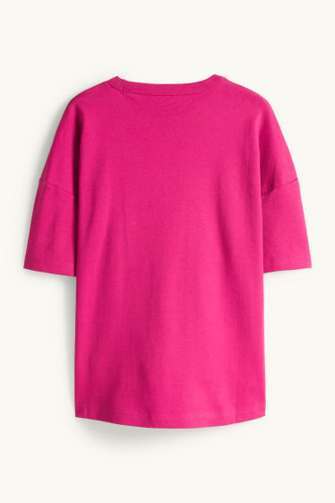 Dona - Samarreta de mànigues curtes - oversized- Mickey Mouse - fúcsia