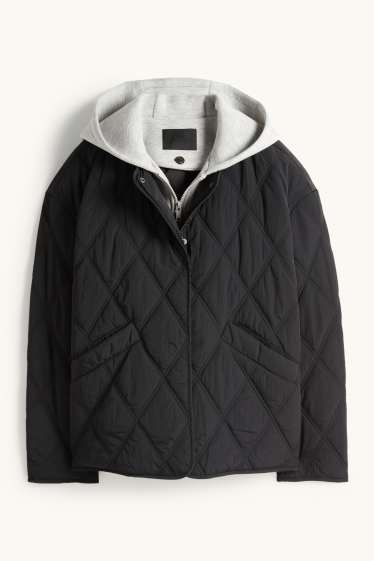 Femmes - Doudoune à capuche - noir