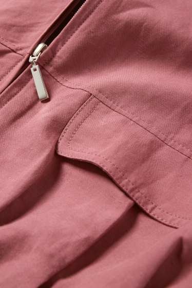 Damen - Blouson mit Leinen-Anteil - dunkelrosa