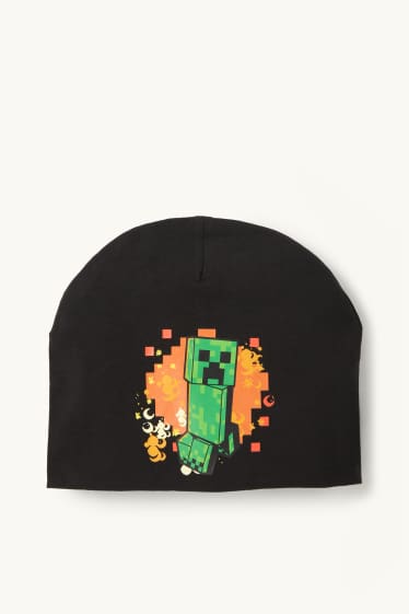Kinder Jungen - Minecraft - Mütze - schwarz