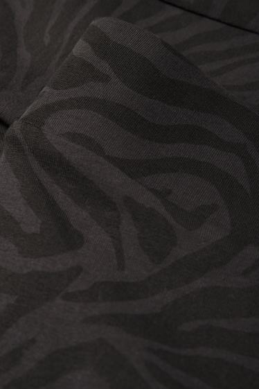 Damen - Leggings - gemustert - schwarz