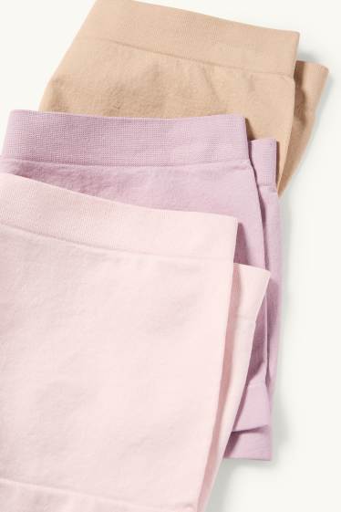 Enfants filles - Lot de 3 - caleçons - rose / beige