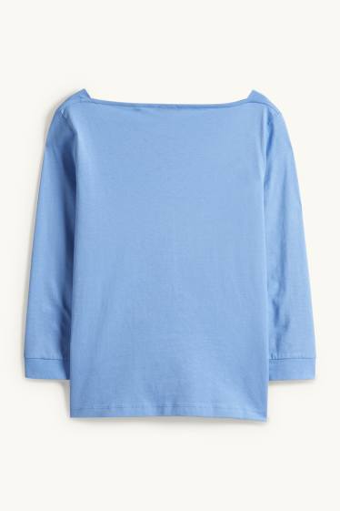 Damen - Langarmshirt - Regular Fit - blau