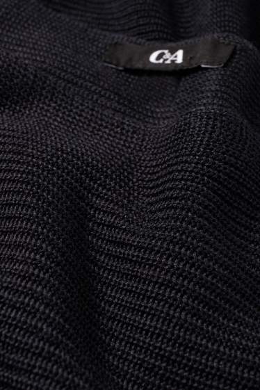 Femmes - Pull - finition côtelée - noir