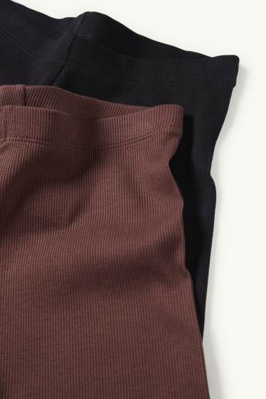 Nena - Paquet de 2 - pantalons ciclista - acanalats - negre