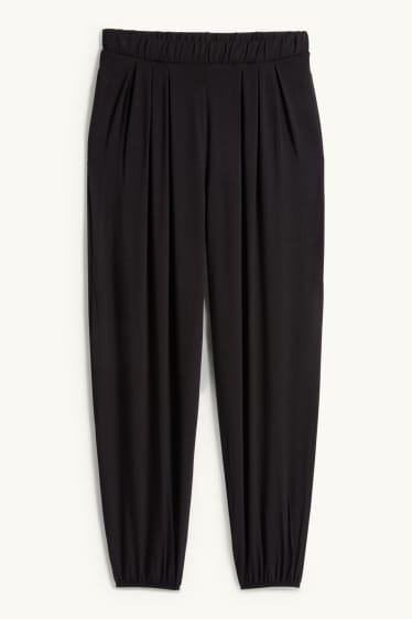 Damen - Jersey-Hose - Mid Waist - schwarz