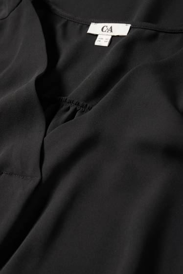 Femmes - Chemisier à col V - noir