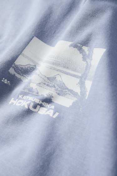 Bărbați - Tricou - relaxed fit - Katsushika Hokusai - albastru