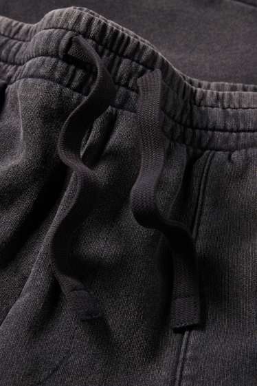 Pánské - Teplákové kalhoty - tmavošedá