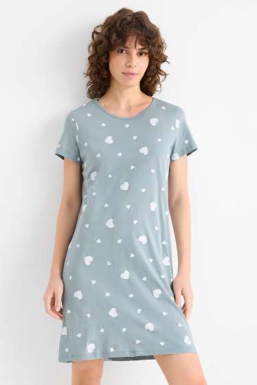 Dona - Camisa de dormir - estampada - turquesa