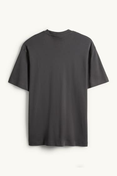 Hommes - T-shirt - relaxed fit - gris foncé