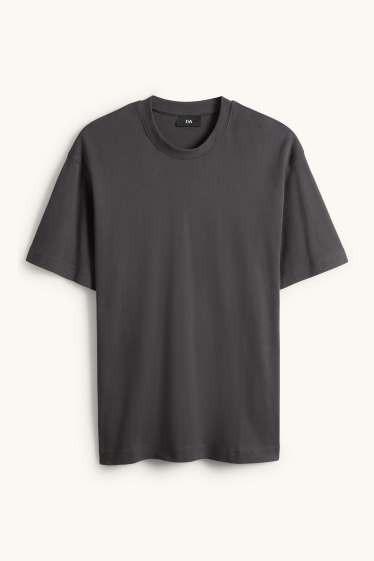 Hommes - T-shirt - relaxed fit - gris foncé