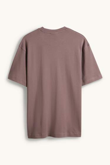 Men - T-shirt - relaxed fit - brown